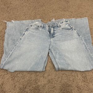 Light Blue Women's ripped baggy y2k Jeans